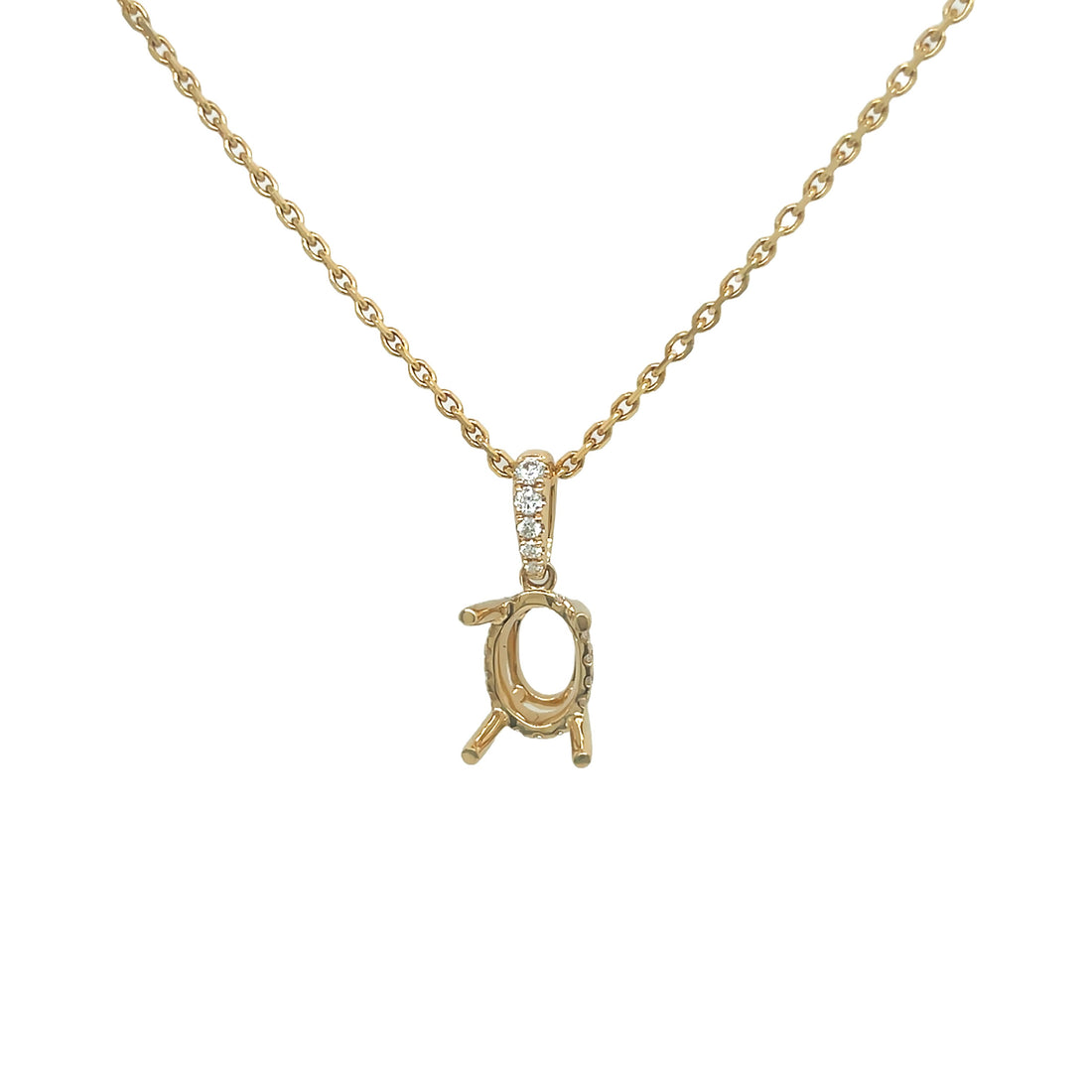 18kt Yellow Gold Diamond Pendant Mounting