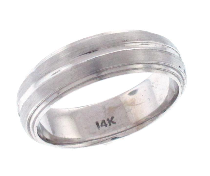 14kt White Gold Wedding Band