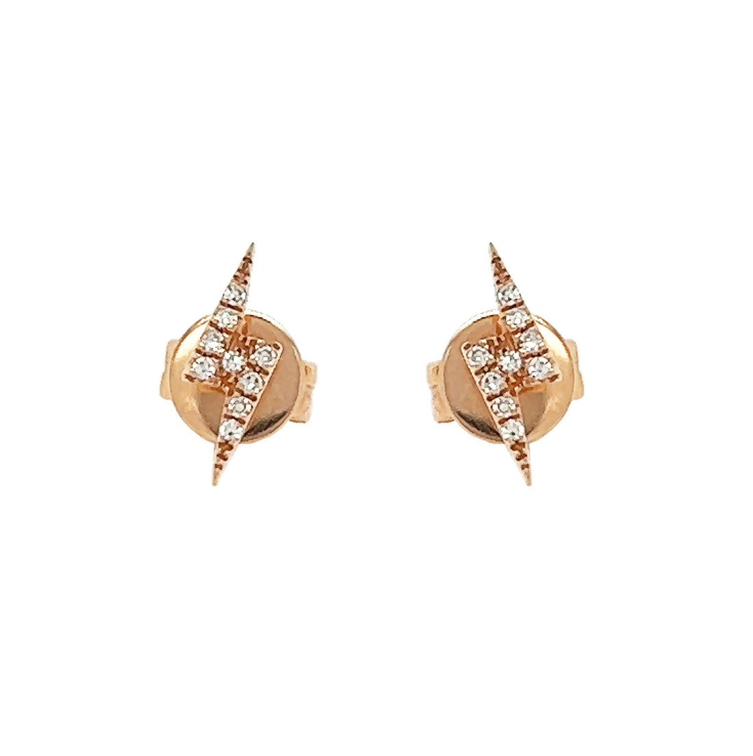14kt Rose Gold Diamond Earrings
