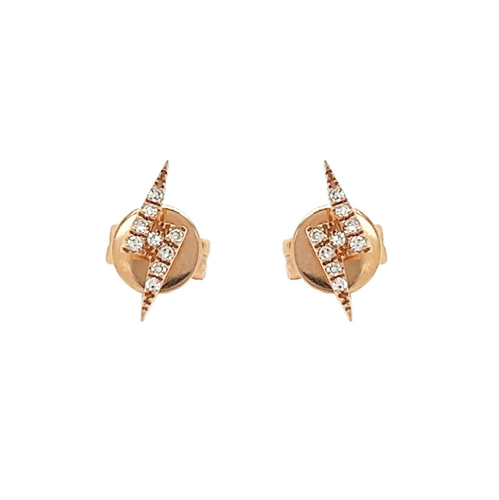 14kt Rose Gold Diamond Earrings