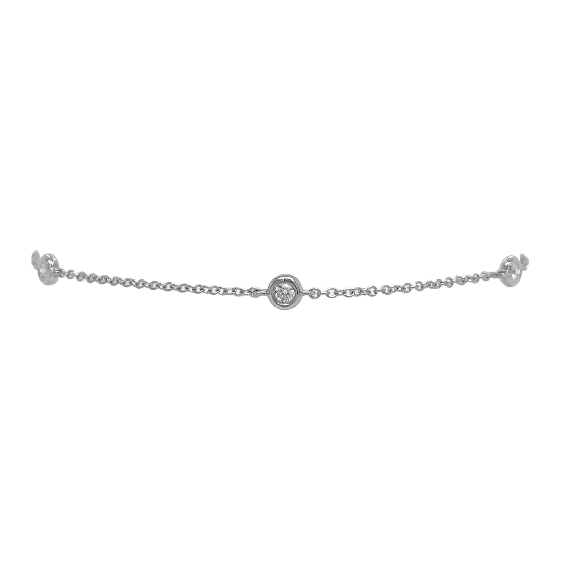 18kt white gold  diamonds-by-the-inch bracelet
