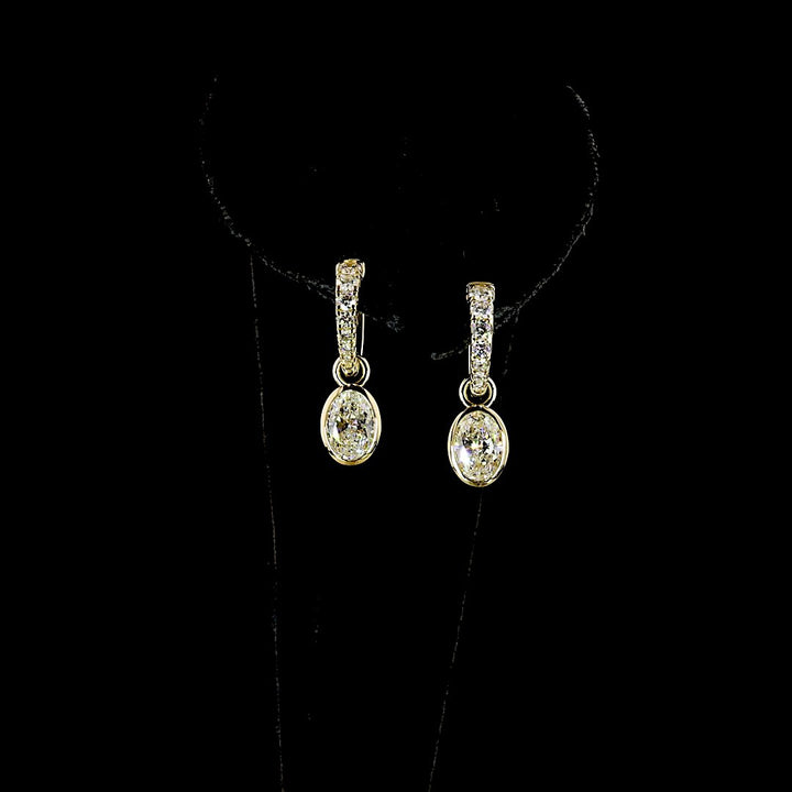 14kt Yellow Gold Lab Diamond Dangling Earrings