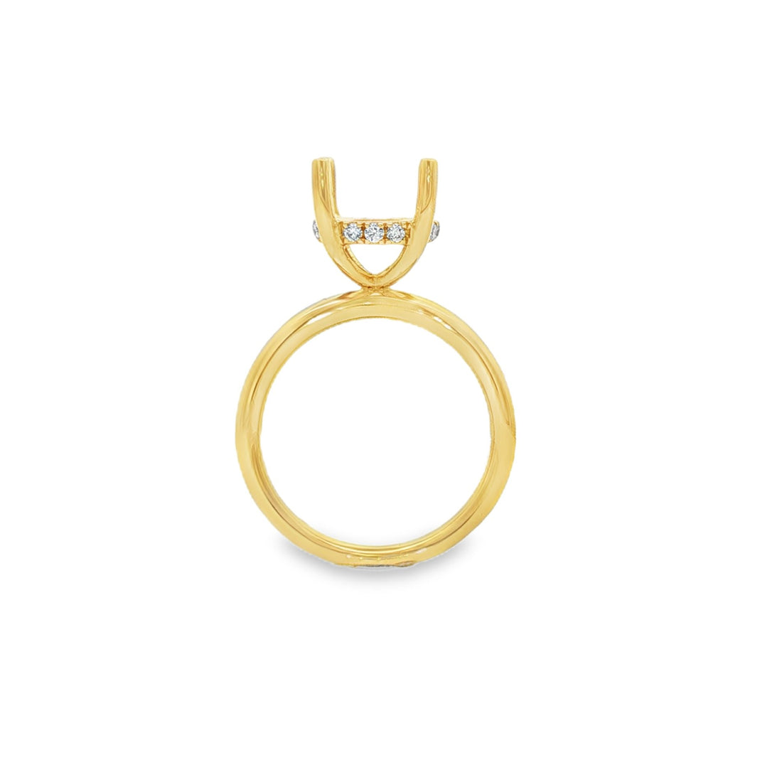 18kt Yellow Gold Diamond Semi-Mount