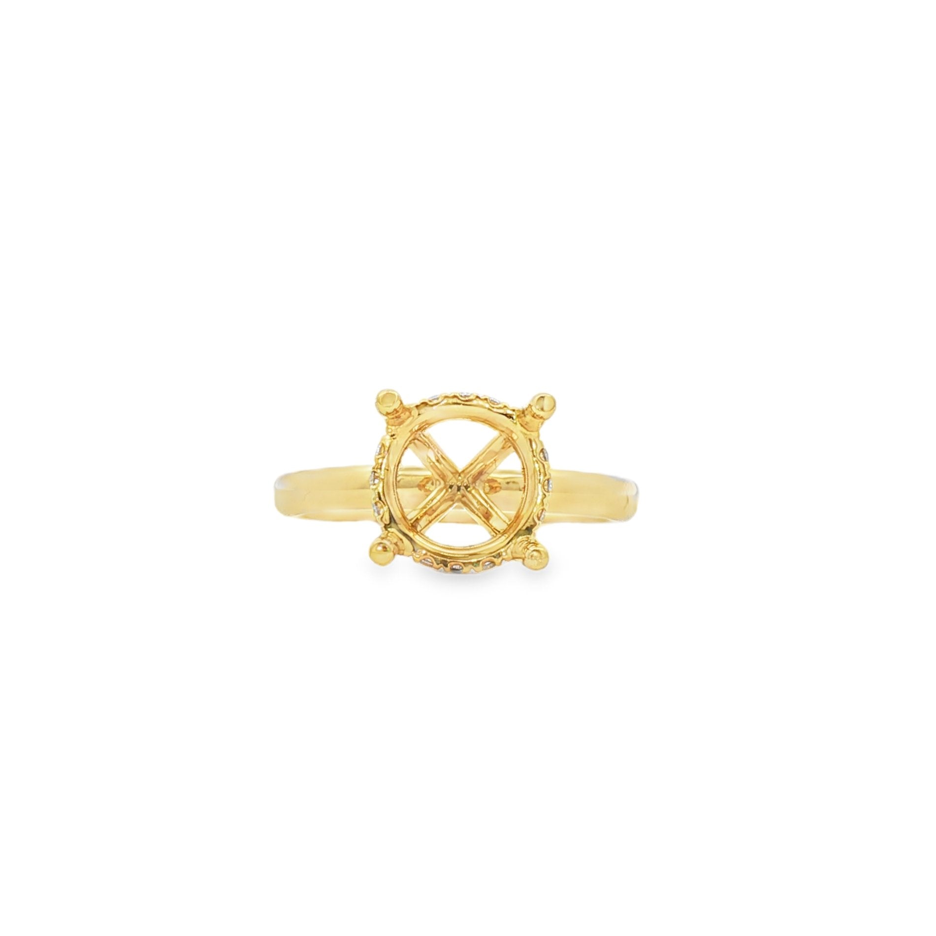 18kt Yellow Gold Diamond Semi-Mount