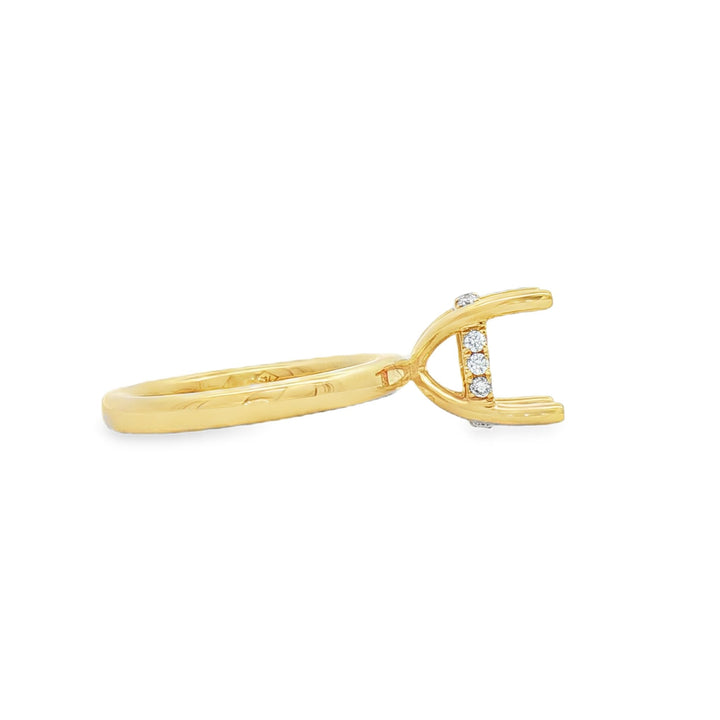 18kt Yellow Gold Diamond Semi-Mount