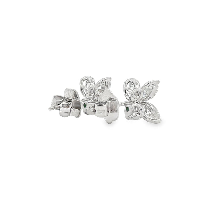 14kt White Gold Diamond Earring