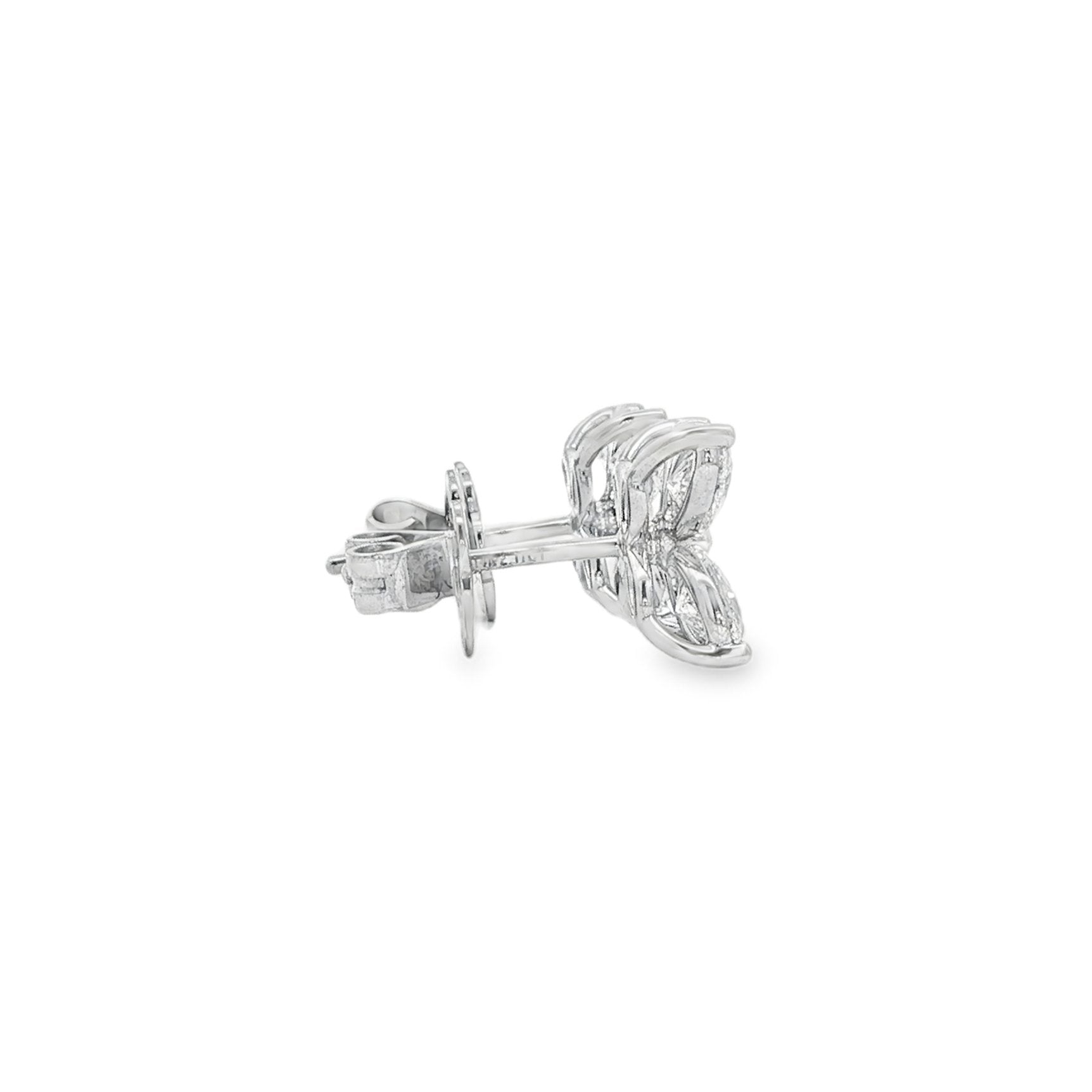 14kt White Gold Diamond Earring