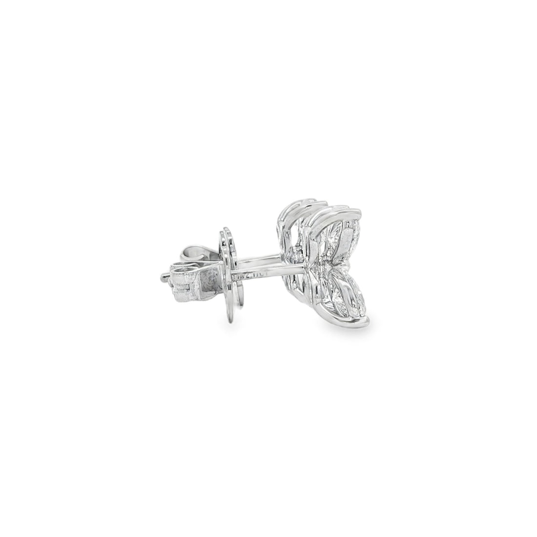 14kt White Gold Diamond Earring