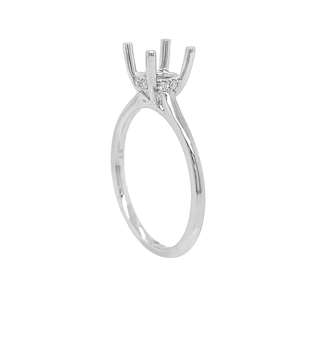 18kt White Gold Diamond Semi-mount