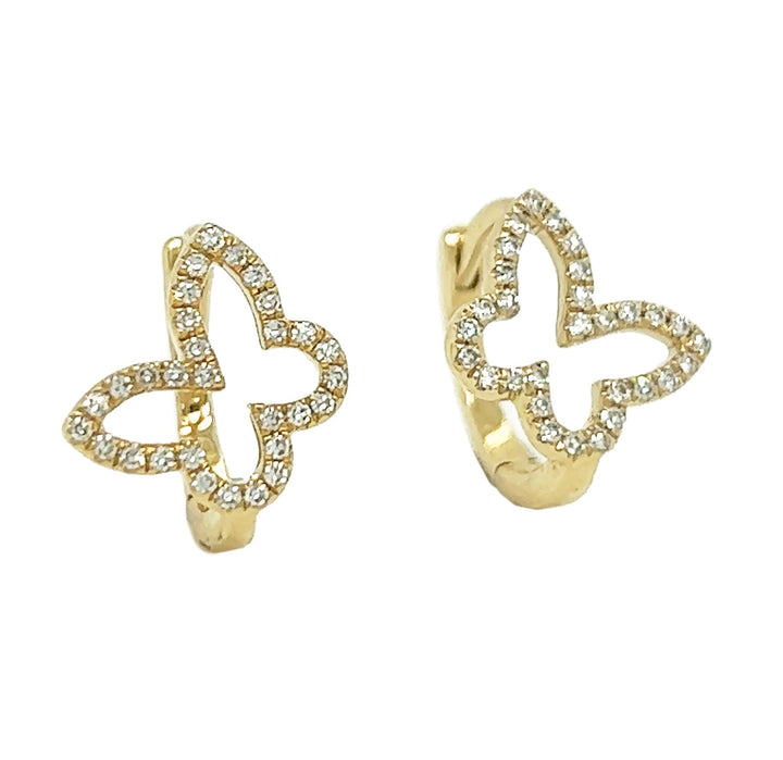 14kt Yellow Gold Diamond Earrings