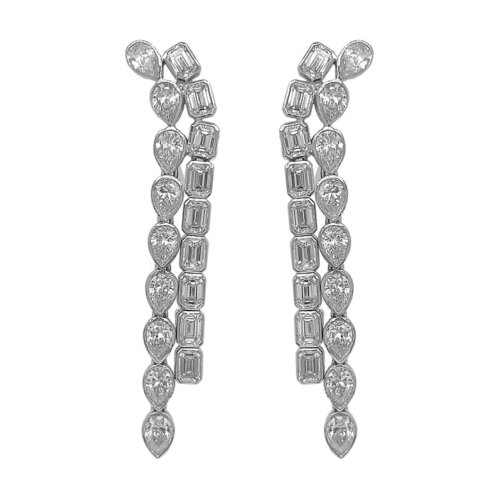 18kt White Gold Diamond Earrings