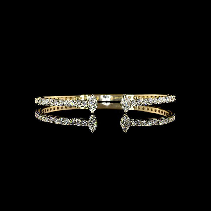 14kt Yellow Gold Lab Diamond Bangle
