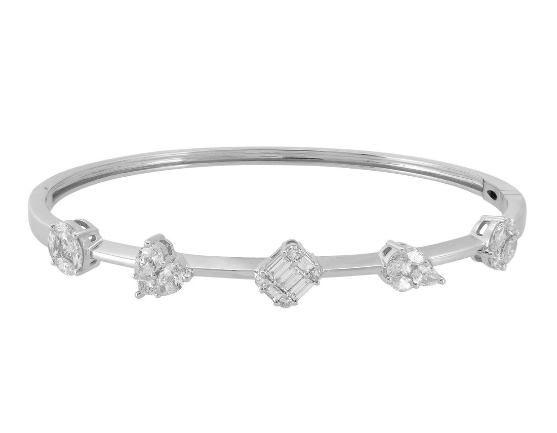18kt White Gold Diamond Bangle