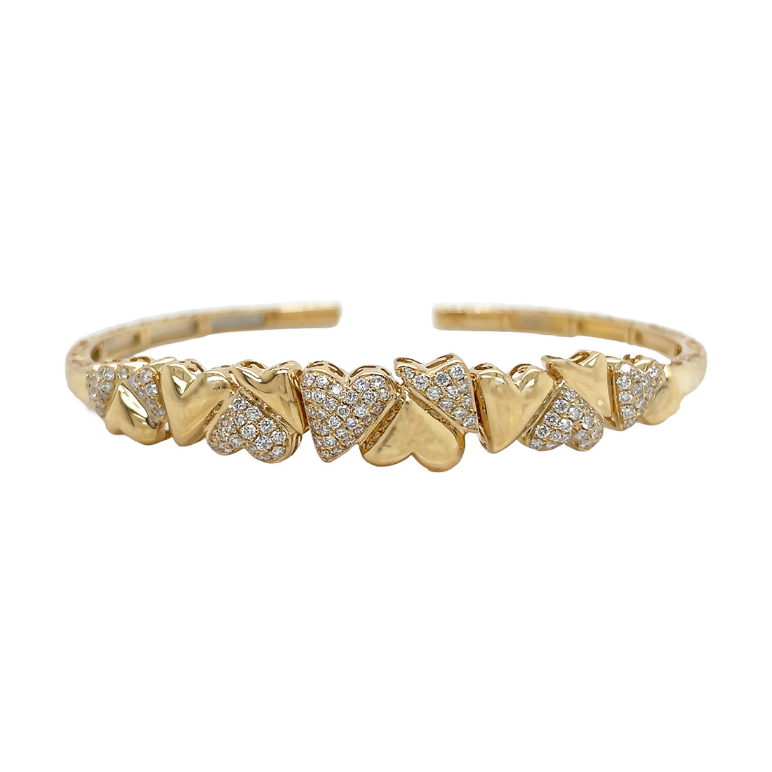 18kt Yellow Gold Diamond Bangle