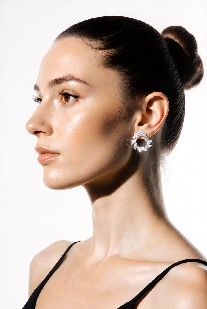 18kt White Gold Lab Diamond Earrings