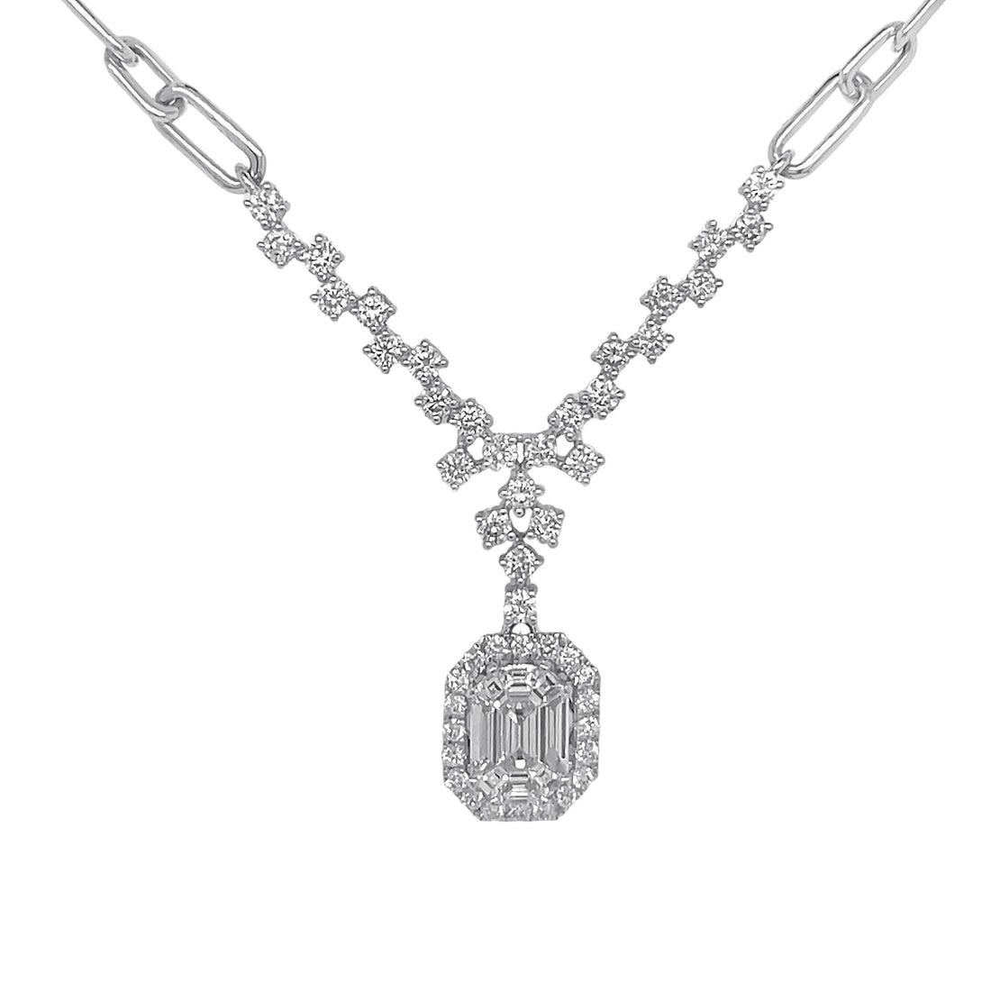 18kt White Gold Diamond Necklace
