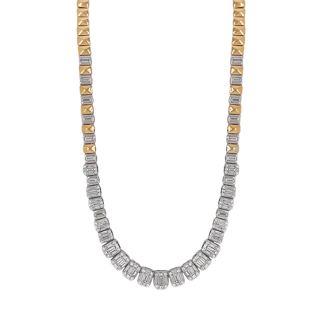 18kt Yellow and White Gold Daimond Necklace