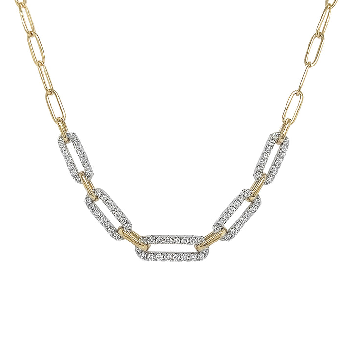 18kt Yellow and White Gold Diamond Necklace