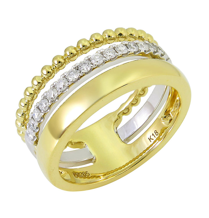 18kt Yellow and White Gold Diamond Ring