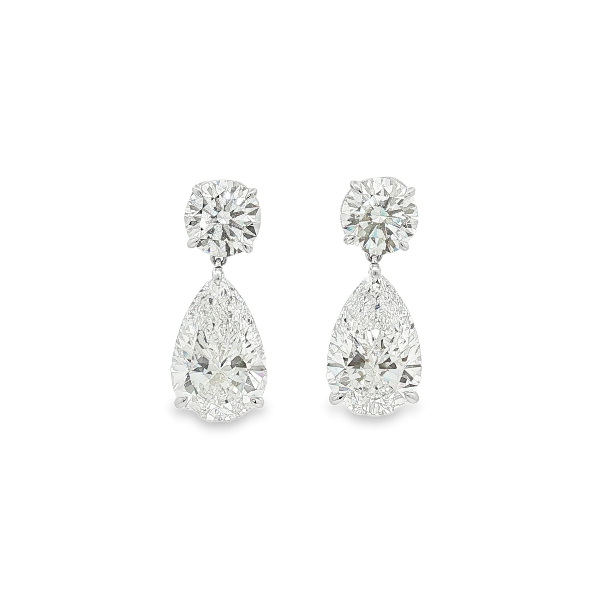 14kt White Gold Lab Diamond Dangling Earring