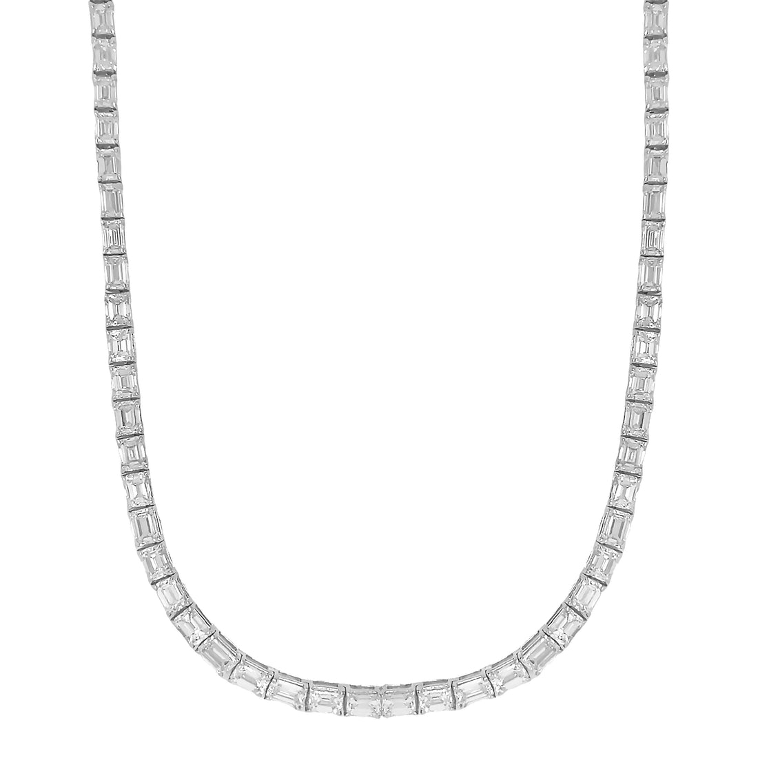 18kt White Gold Diamond Tennis Necklace