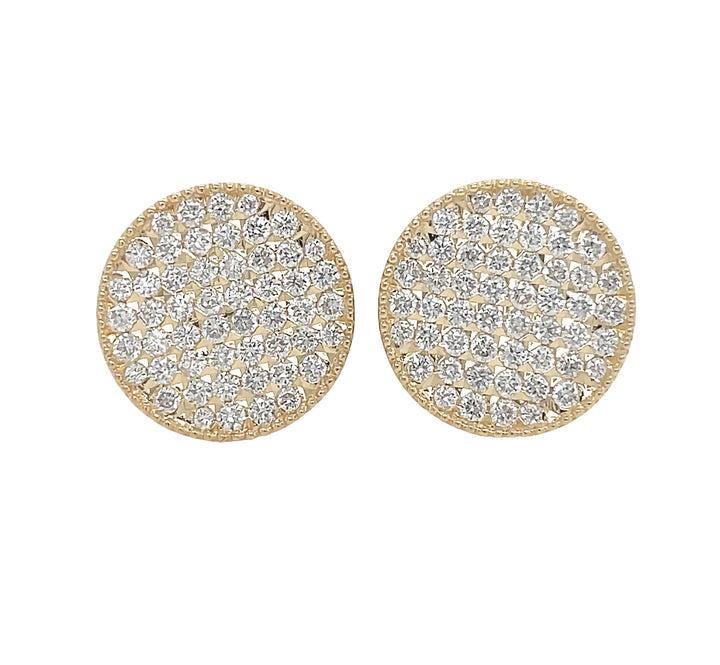 18kt Yellow Gold Diamond Earrings