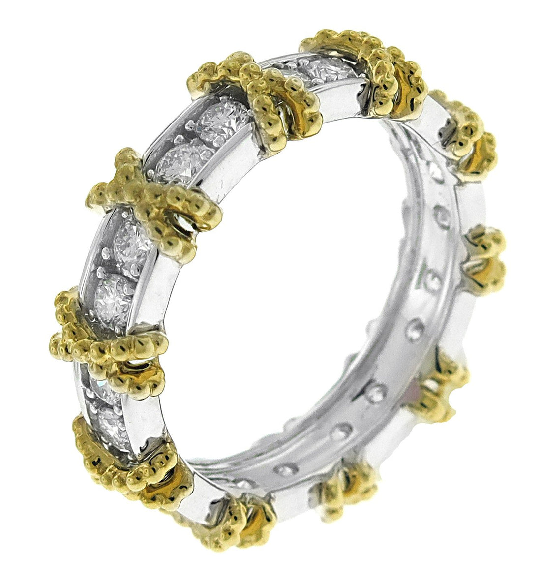 18kt White And Yellow Gold Diamond Band