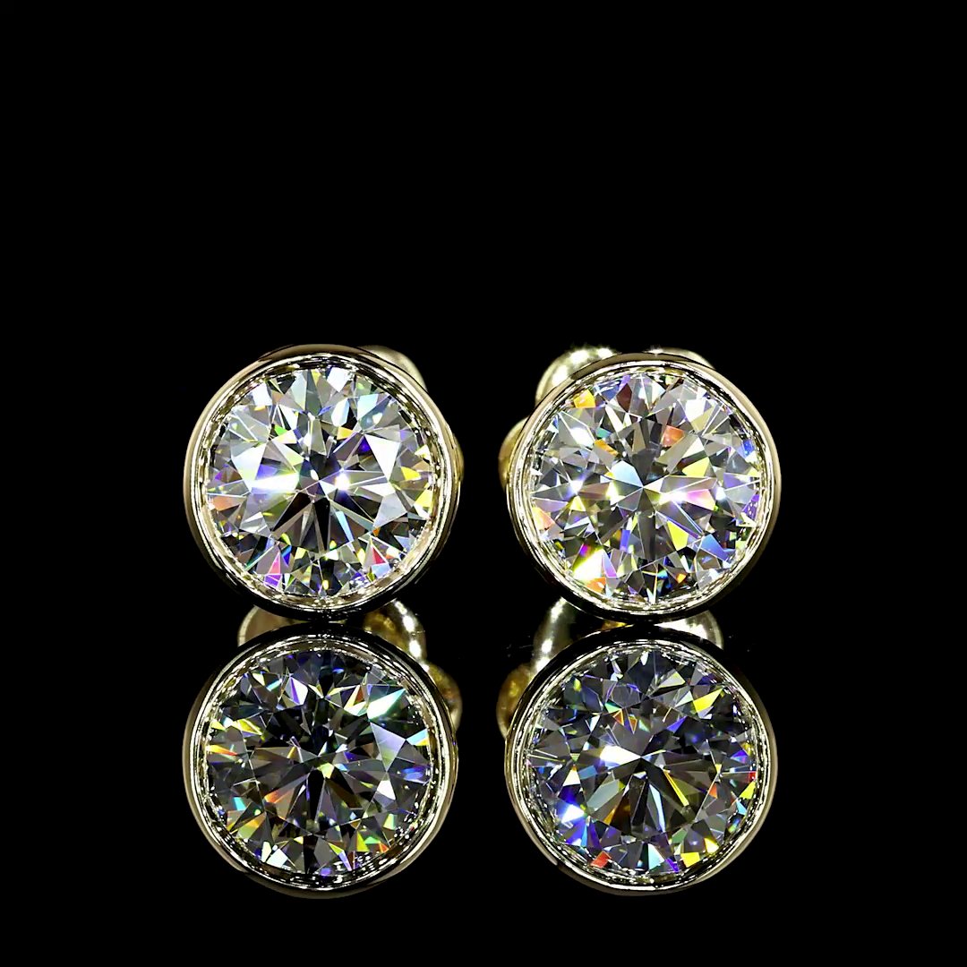 14kt Yellow Gold lab Diamond Studs