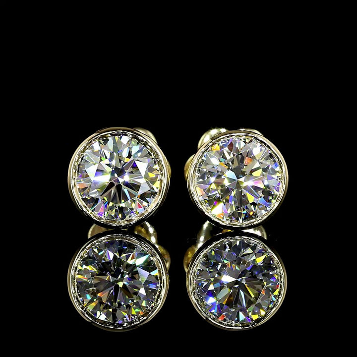 14kt Yellow Gold lab Diamond Studs