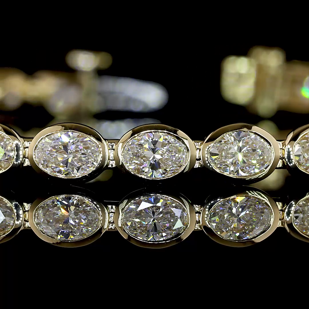 14kt Yellow Gold Lab Diamond Tennis Bracelet