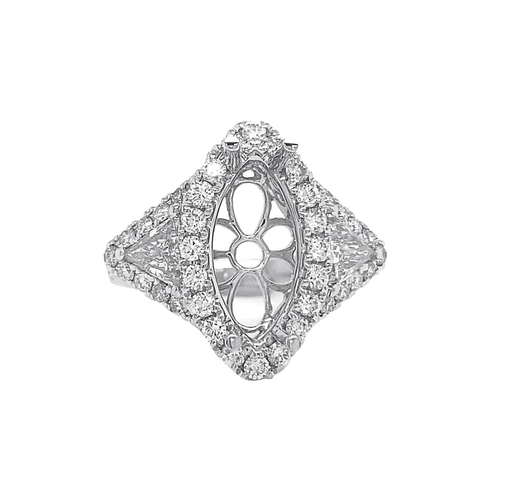 18kt White Gold Diamond Semi Mount