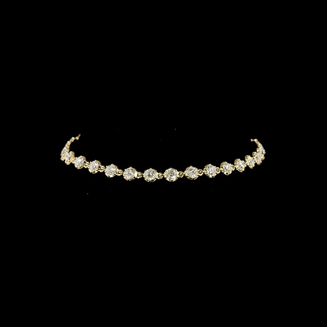 14kt Yellow Gold Lab Diamond Tennis Bracelet