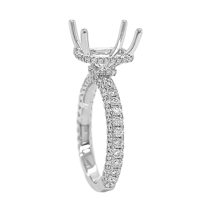 18kt White Gold Diamond Semi Mount