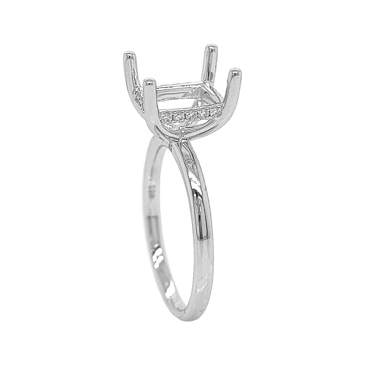 18kt White Gold Diamond Semi Mount