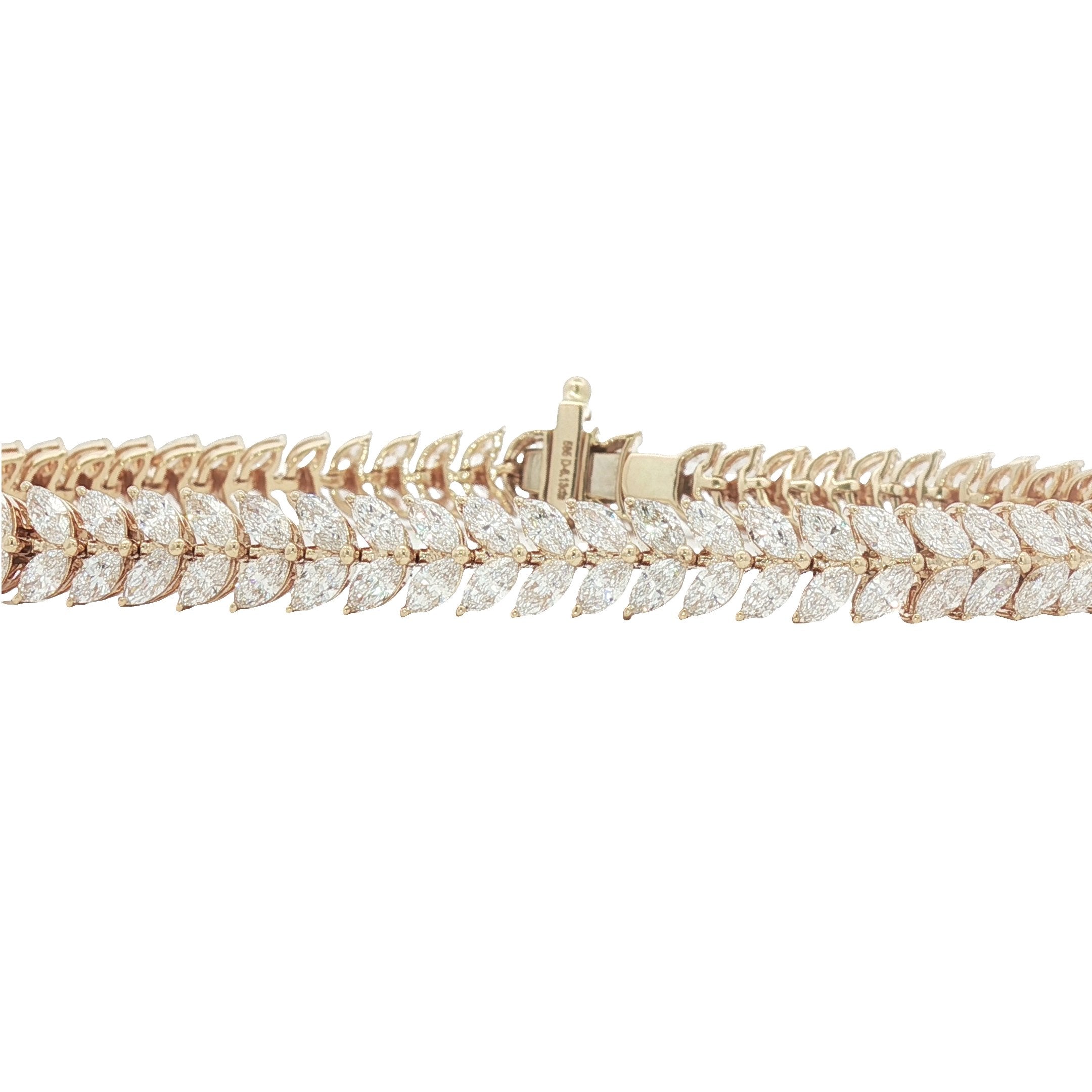14kt Yellow Gold Lab Diamond Tennis Bracelet