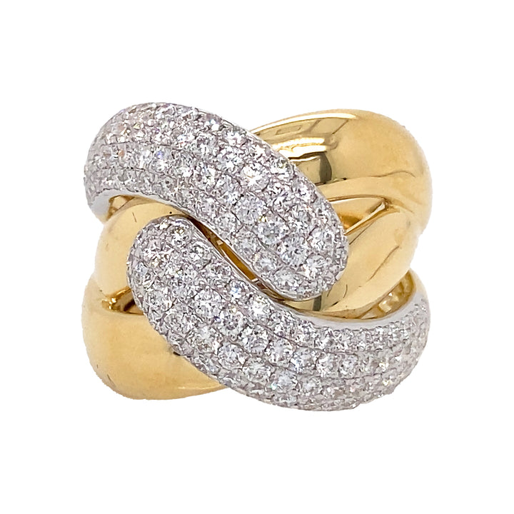 18kt Yellow and White Gold Diamond Ring