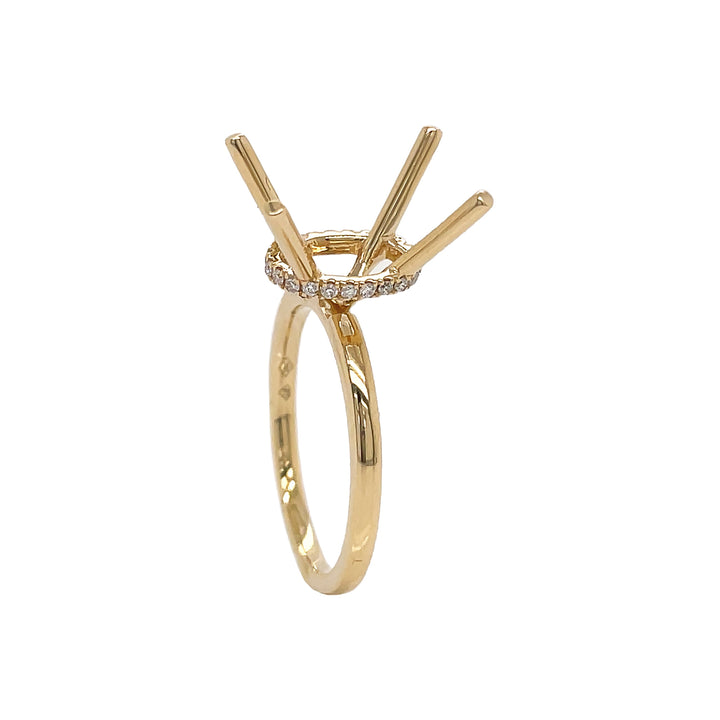 18kt Yellow Gold Diamond Semi-Mount