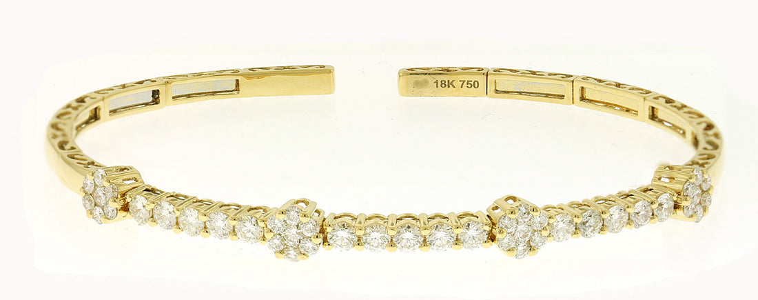 18kt Yellow Gold Diamond Bangle