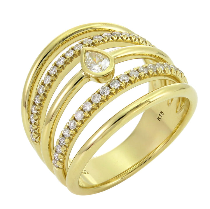 18kt Yellow Gold Diamond Ring