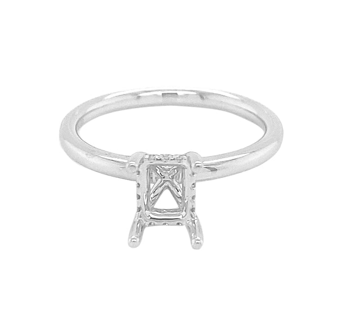 18kt White Gold Semi Mount