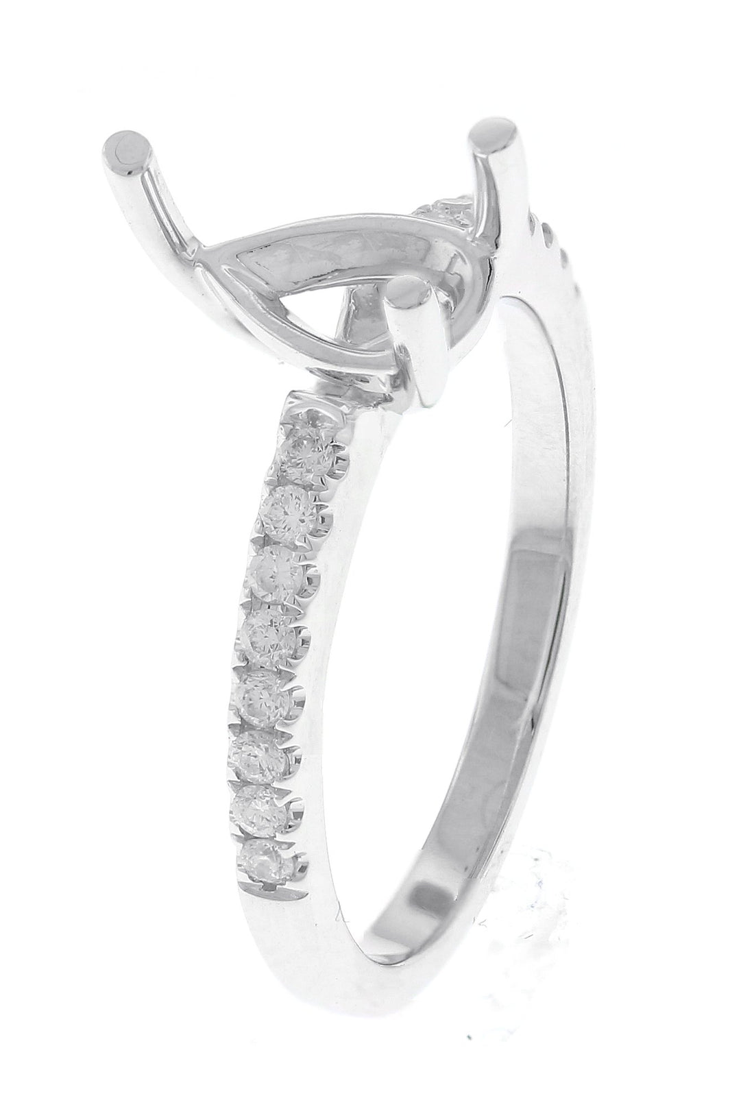 18kt White Gold Diamond Semi Mount