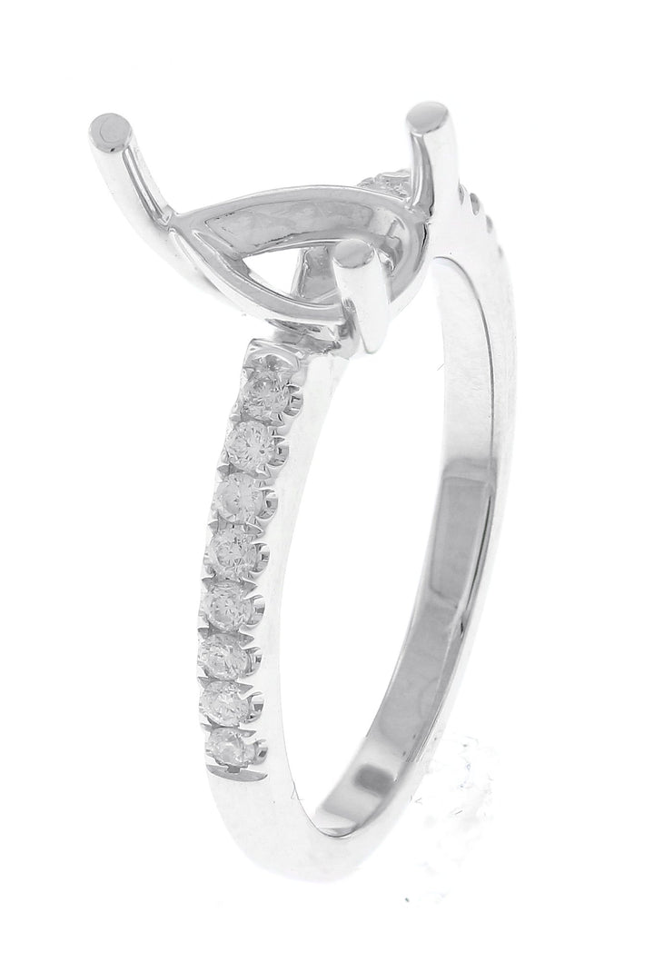 18kt White Gold Diamond Semi Mount