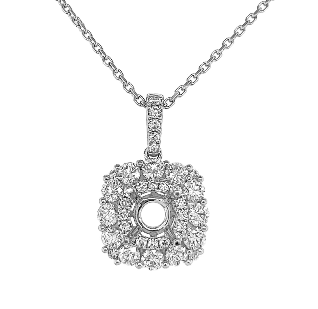 18kt White Gold Diamond Pendant Mounting