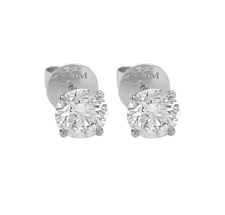 18kt White Gold Diamond Earrings