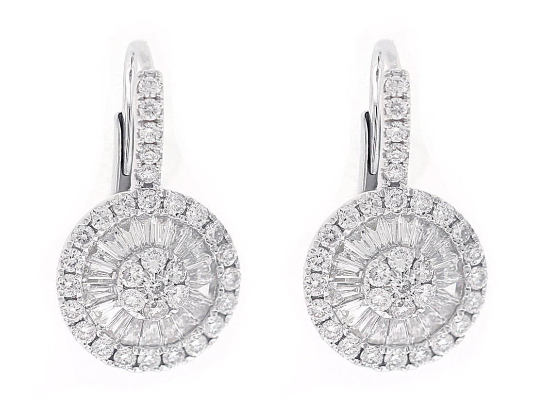 18kt White Gold Diamond Earrings