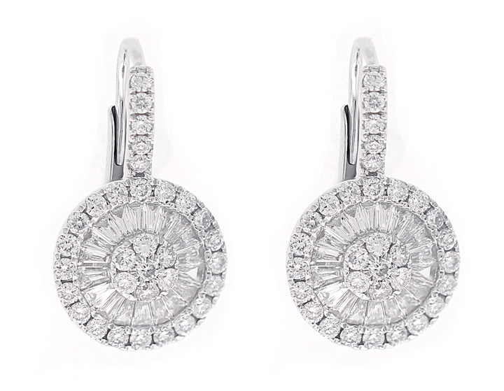 18kt White Gold Diamond Earrings