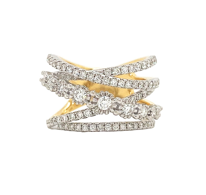 18kt Yellow and White Gold Diamond Ring