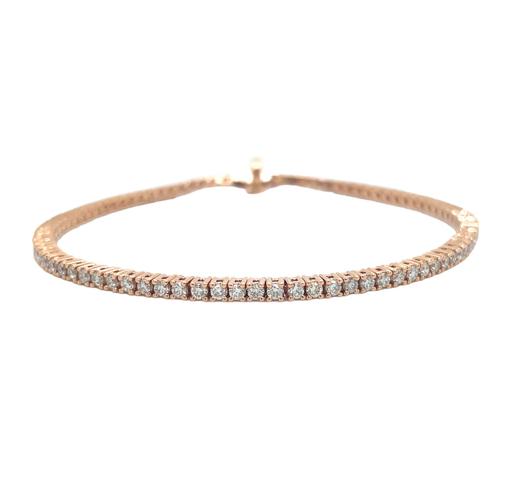 18kt Rose Gold Diamond Tennis Bracelet