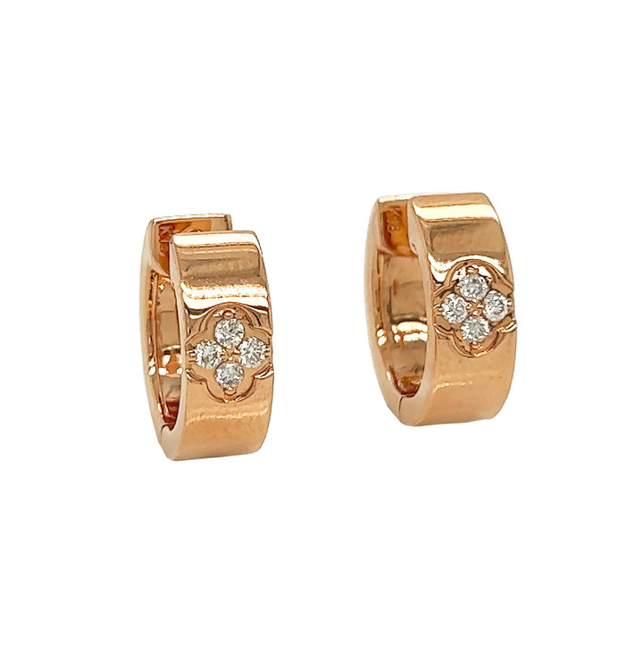 18kt Rose Gold Diamond Earrings