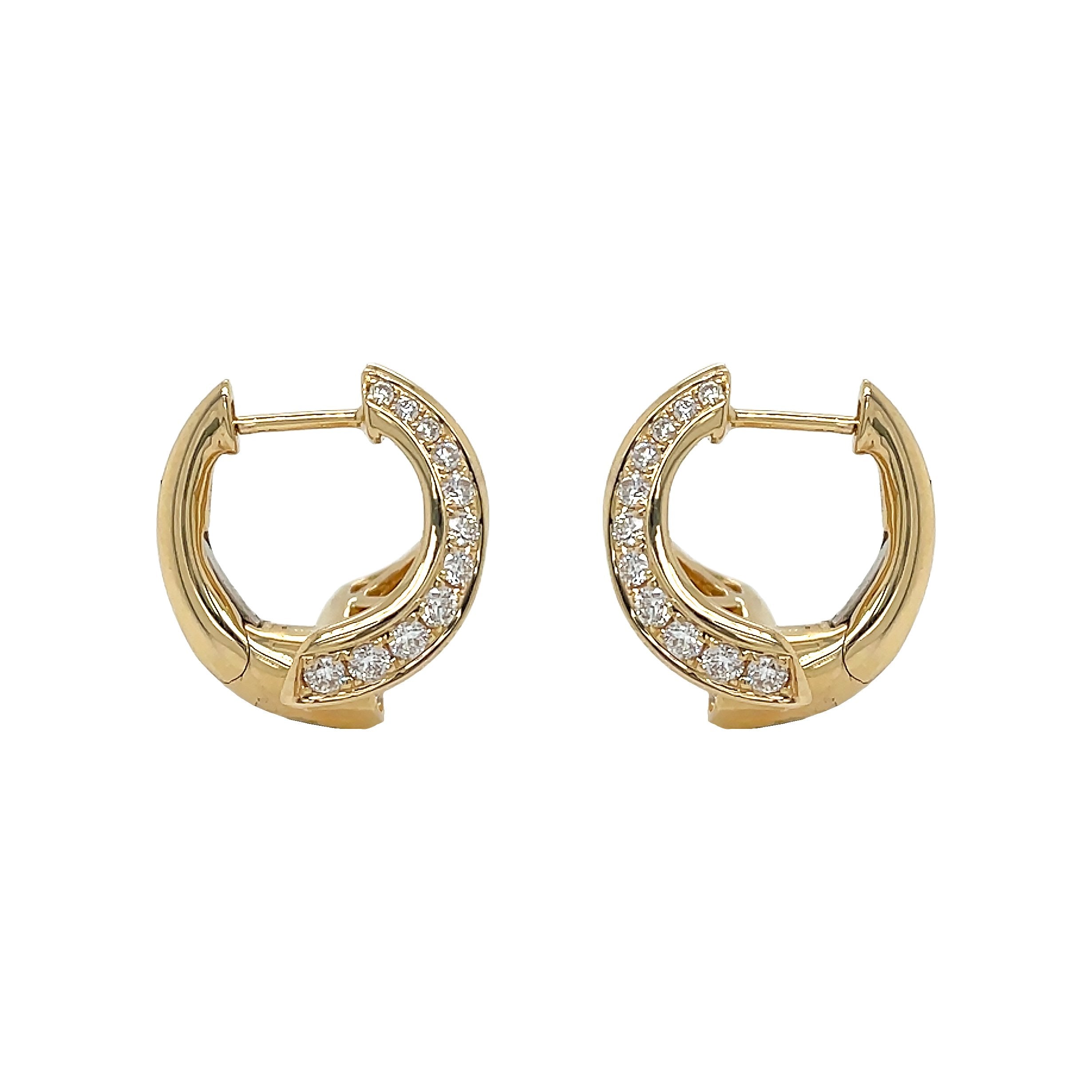 18kt Yellow Gold Diamond Earring